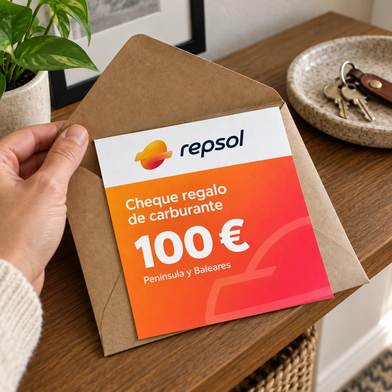 Un envío por correo postal.